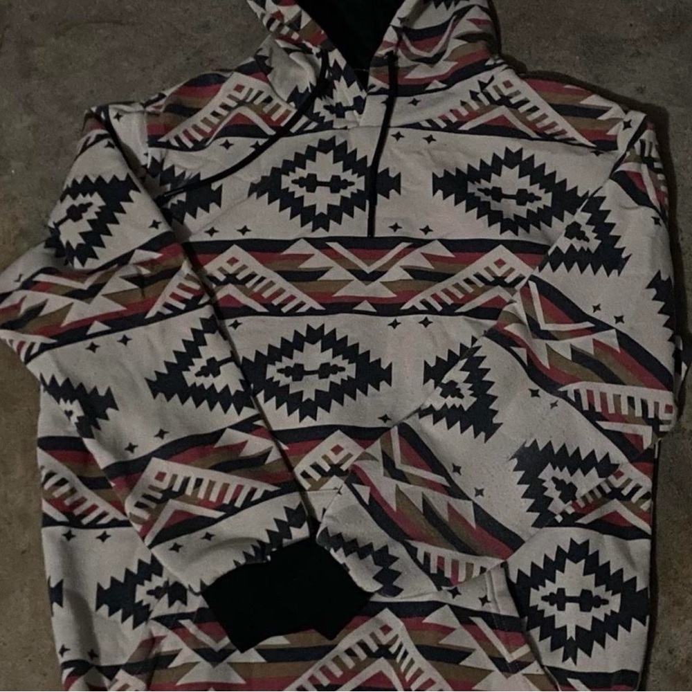 Original Deluxe Geometric Pattern Cardigan - Black, Red, Brown, Cream